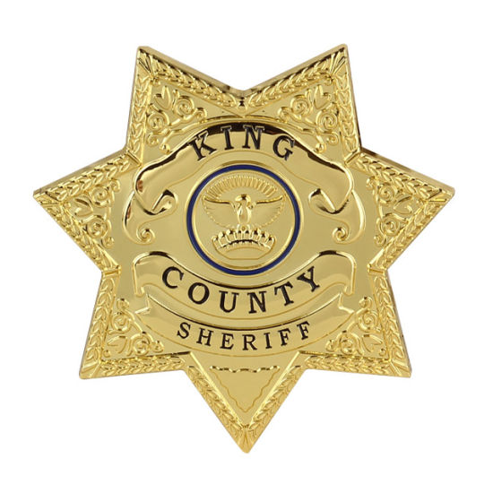 Kundenspezifisches Andenken-Metalldetektiv-Offizier-Sheriff-Sicherheits-Militärpolizei-Emaille-Pin-Abzeichen