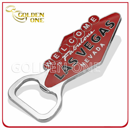 Maßgeschneiderter Souvenir-Dosenöffner aus verchromtem Metall für Casino