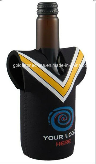 Werbegeschenk Neopren Individuell bedruckter T-Shirt Flaschenhalter