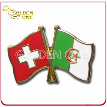 Fashion Soft Emaille Double Cross Flag Emaille-Abzeichen