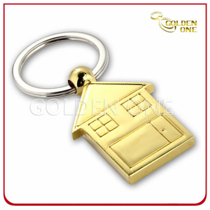 Kundenspezifischer vergoldeter Schlüsselhalter aus Metall für Immobilien
