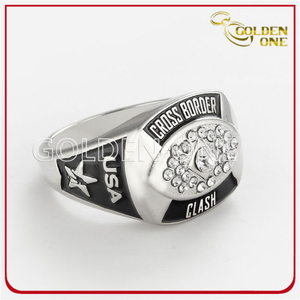 Werbegeschenk Benutzerdefinierter kreativer Schmuck Super Bowl Sport Team Jubelnde Freundschaftsmeisterschaft Metallmeisterring