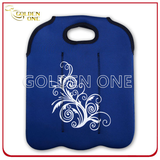 Isolierter kundenspezifischer Weinflaschenhalter aus Neopren im Zweierpack