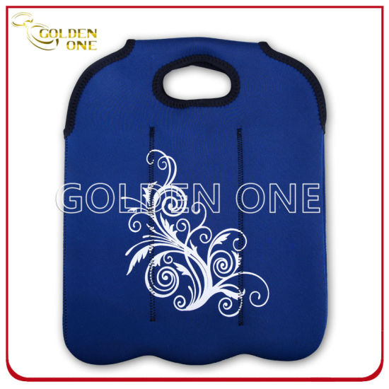 Isolierter kundenspezifischer Weinflaschenhalter aus Neopren im Zweierpack