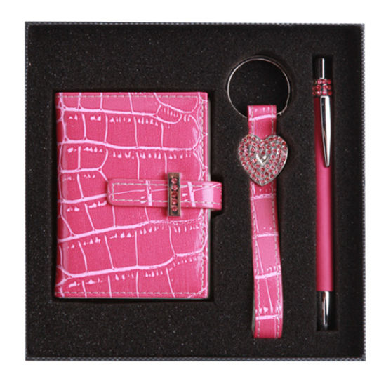 Hochwertiges Stift- und Kartenhalter-Geschenkset aus PU-Leder