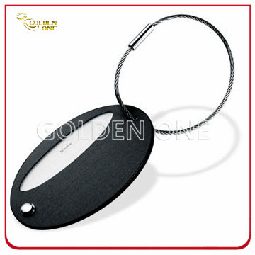 Hochwertiges Werbegeschenk, ovaler Aluminium-Gepäckanhänger