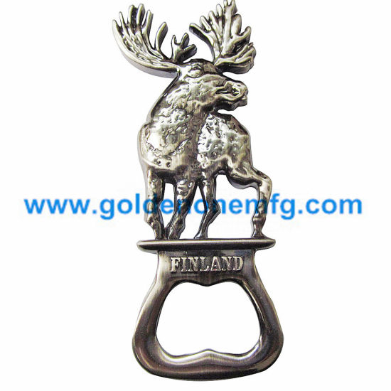 Benutzerdefiniertes Epoxid-Logo aus Metall mit Magnet-Flaschenöffner