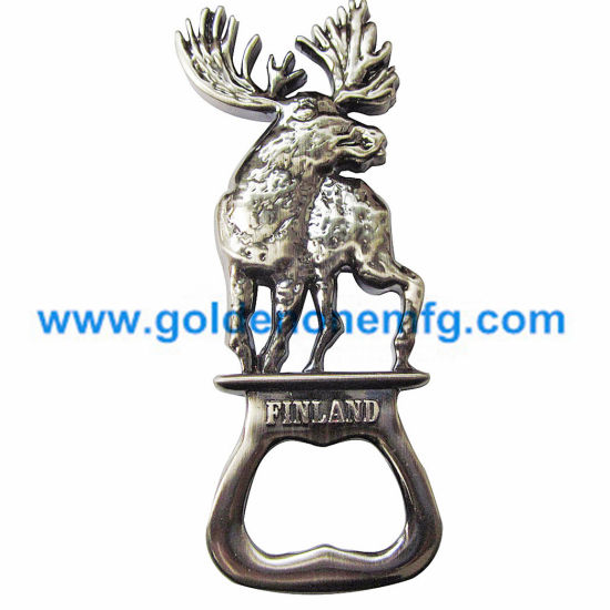 Benutzerdefiniertes Epoxid-Logo aus Metall mit Magnet-Flaschenöffner