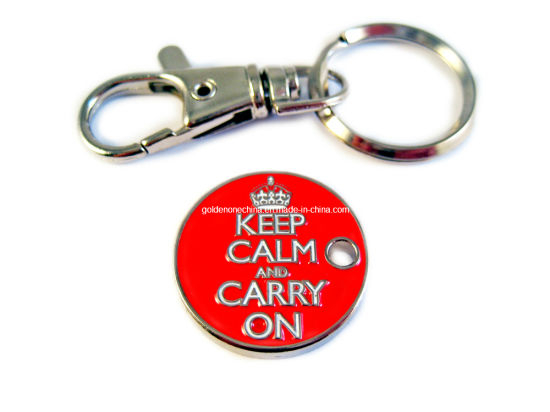 Hochwertiger, individuell bedruckter Schlüsselanhänger aus Metall mit Logo