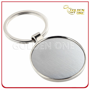 Promotion Günstige Runde Form Blank Metall Schlüsselanhänger
