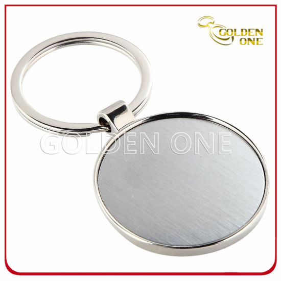 Promotion Günstige Runde Form Blank Metall Schlüsselanhänger