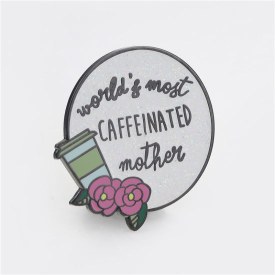 Benutzerdefinierte Großhandel Metall Glitter Runde weiche harte Emaille Revers Pin Namensschild