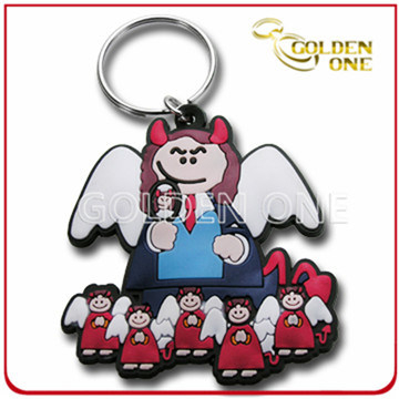 Neues Design Siebdruck-Silikon-Weich-PVC-Schlüsselanhänger
