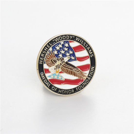 Benutzerdefinierte Großhandel Metall Glitter Runde weiche harte Emaille Revers Pin Namensschild