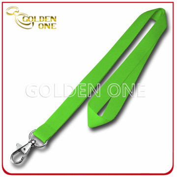 Liefern Sie leeres Polyester-Lanyard mit reiner Farbe und Metallhaken
