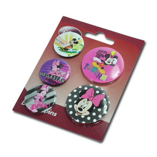 Kundenspezifisches Siebdruck-Metall-Knopf-Abzeichen