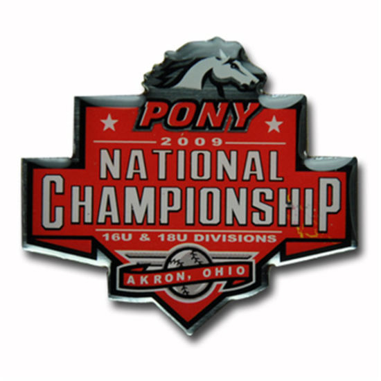 Kundenspezifische, vollfarbig bedruckte Anstecknadel aus Aluminium