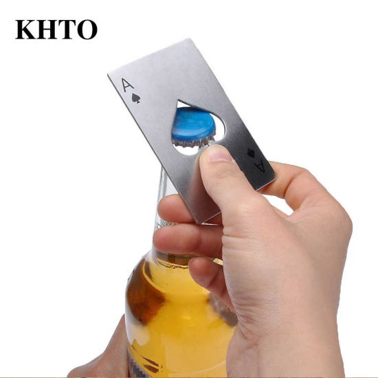 Pocker Card Personalisierter gravierter Bierflaschenöffner aus Metall