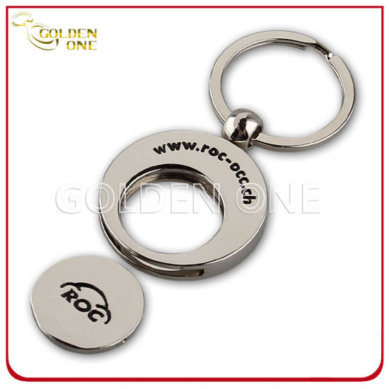 Werbegeschenk Custom Logo Metall Trolley Coin Schlüsselanhänger