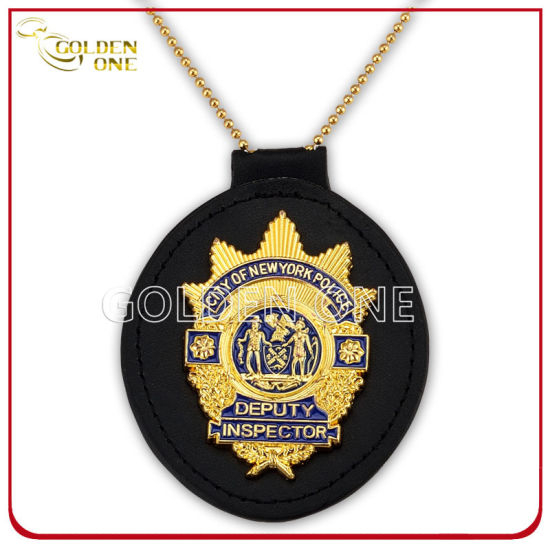 Andenken-Geschenk-kundenspezifisches Logo 3D-Gold überzog Marine-Emaille-Sicherheitsoffizier-Militärmetallpolizei-Abzeichen