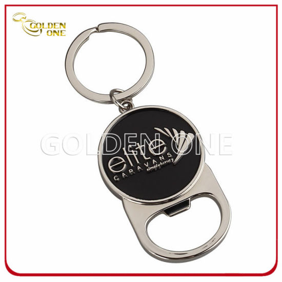 Kundenspezifischer leerer ovaler Form-Auto-Souvenir-Kabel-Metallschlüsselhalter