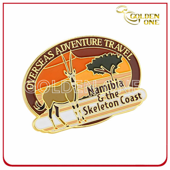 Personalisiertes, gestempeltes, graviertes, vergoldetes Metallabzeichen