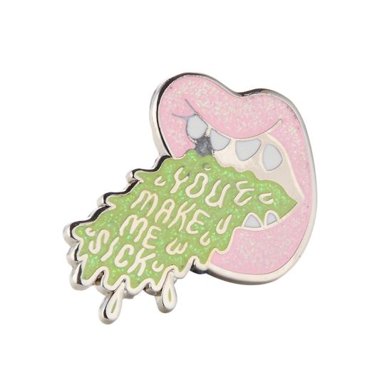 Kundenspezifisches Design Metall 2D 3D bunte Tierkarikatur-Andenken-weiche Emaille-Knopf-Revers-Stift mit Funkeln