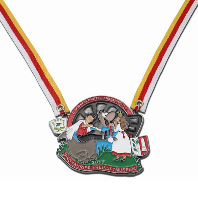 Fabrikpreis Custom Casting Metal Nickel Karnevalsfeier Medaille mit Kette