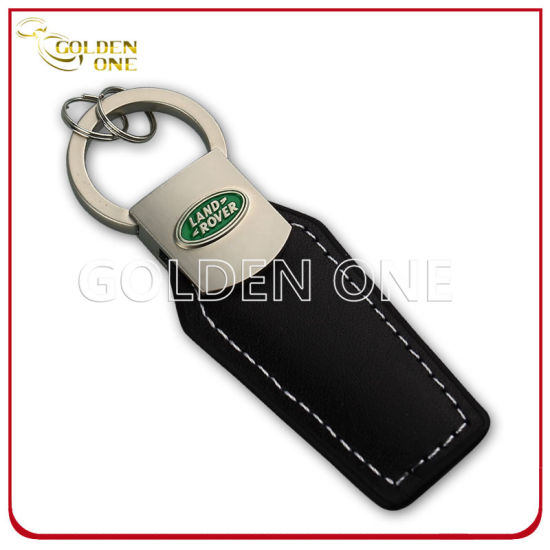 Personalisierter Schlüsselanhänger aus echtem Leder mit eingraviertem Logo