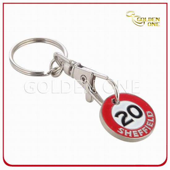 Werbegeschenk Custom Soft Emaille Trolley Coin Key Holder