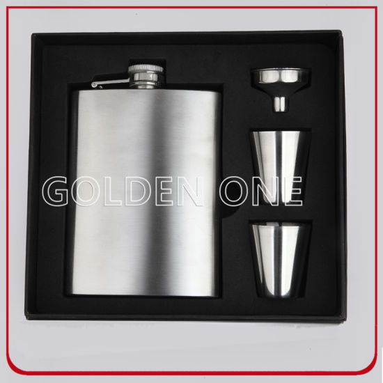 Luxus-Weinzubehör Edelstahl-Flachmann-Set