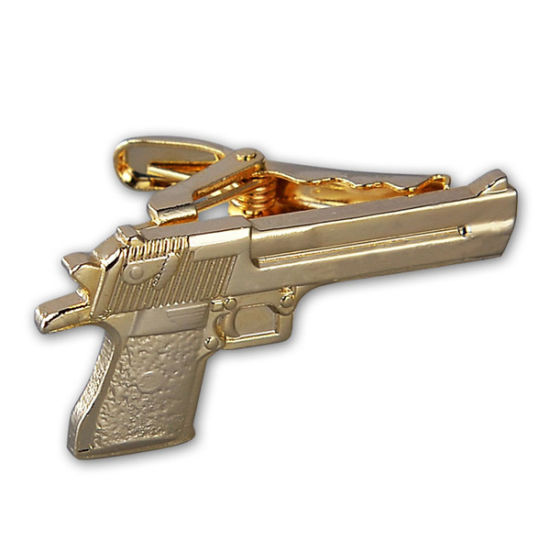 Krawattenhalter aus hartem Emaille-Metall mit glänzendem Kristall