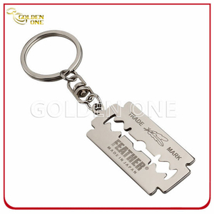 Werbegeschenk Klingenform Lasergravur Schlüsselanhänger aus Metall