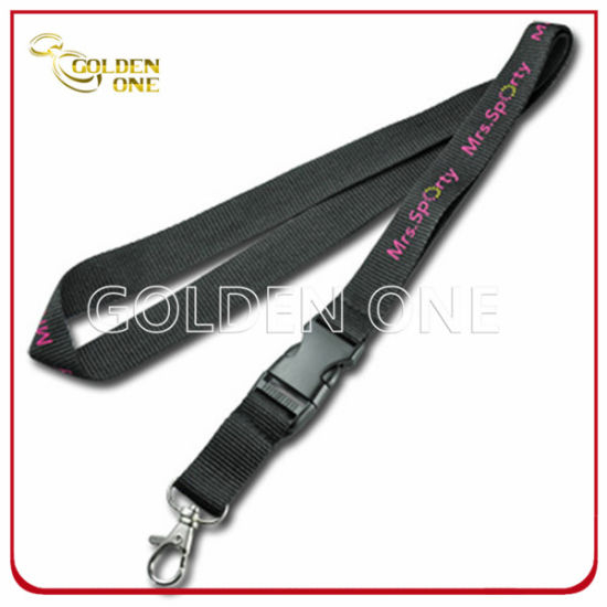 Werbegeschenk Heat Transfer Printing Satin Lanyard mit Metallhaken