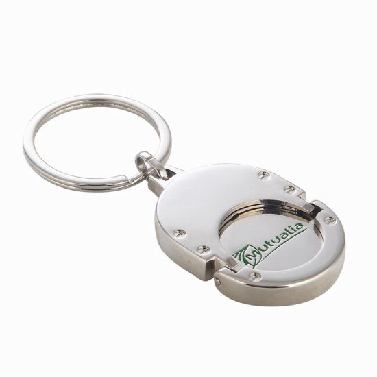 Metall Schlüsselanhänger Trolley Token als Werbegeschenk