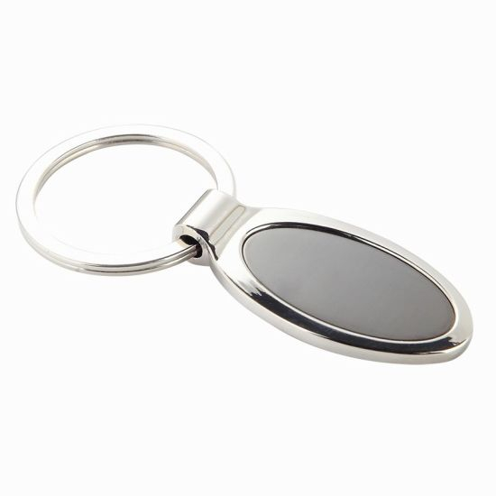 Werbegeschenk Ovaler leerer Schlüsselhalter aus Metall