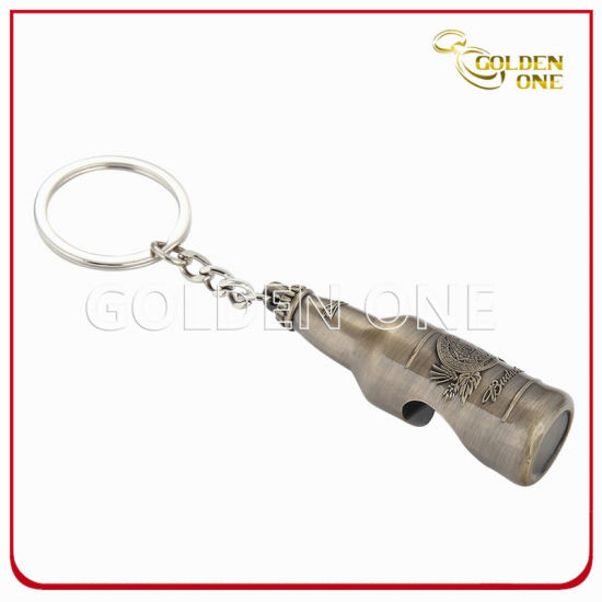 Ausgefallenes Design Antik Messing geprägt Metall Flaschenöffner Schlüsselanhänger