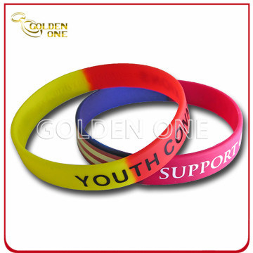 Personalisiertes hochwertiges Silikonarmband mit konkavem Logo