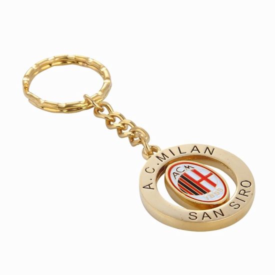 Kundenspezifisches weiches Emaille-Logo Rotierender Metall-Schlüsselanhänger