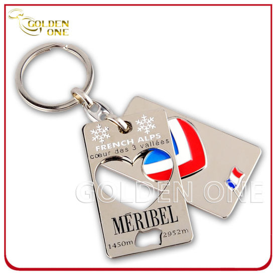 Kundenspezifischer, hochwertiger Metall-Schlüsselanhänger mit weichem Emaille-Prägung und Logo