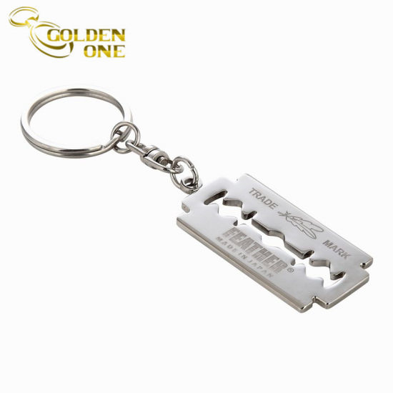 Kundenspezifischer Chrom-polierter Andenken-Metallschlüssel-Kette