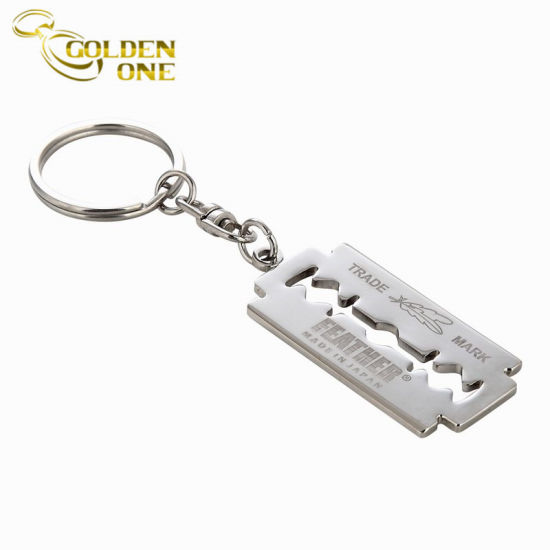 Kundenspezifischer Chrom-polierter Andenken-Metallschlüssel-Kette
