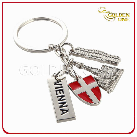 Kundenspezifisches Wien-Gebäude-Andenken-Geschenk-Metall Keychain