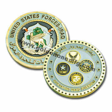 Kundenspezifische Andenkenmünze aus Zinklegierung mit weicher Emaille