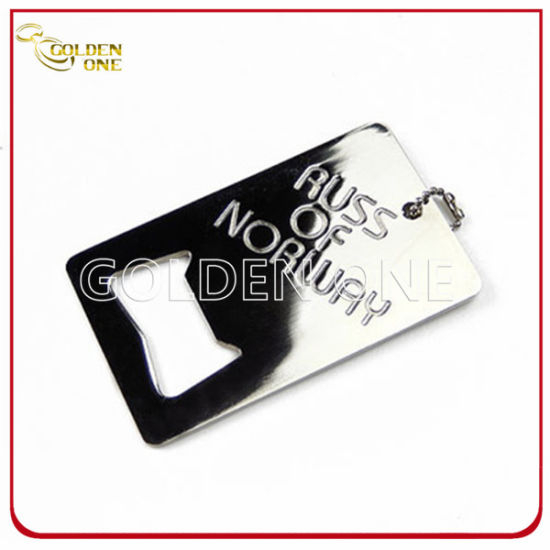 Maßgeschneiderter Souvenir-Dosenöffner aus verchromtem Metall für Casino