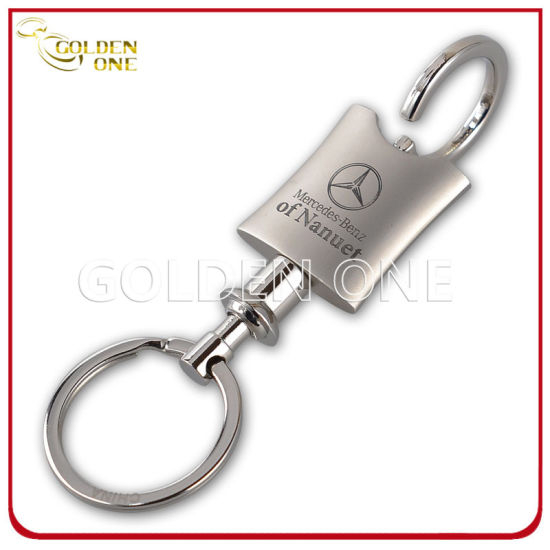 Kundenspezifischer leerer ovaler Form-Auto-Souvenir-Kabel-Metallschlüsselhalter