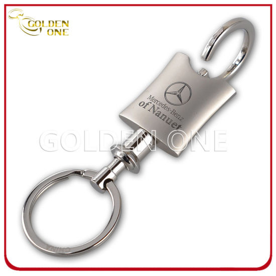 Kundenspezifischer leerer ovaler Form-Auto-Souvenir-Kabel-Metallschlüsselhalter