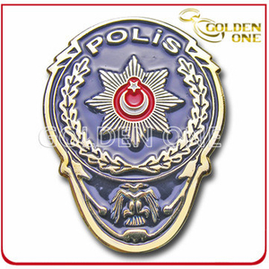 Personalisierte benutzerdefinierte Farbfüllung Polizeiabzeichen aus Metall